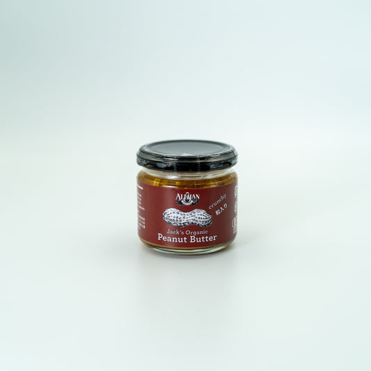 Jack's Organic Peanut Butterのパッケージ。