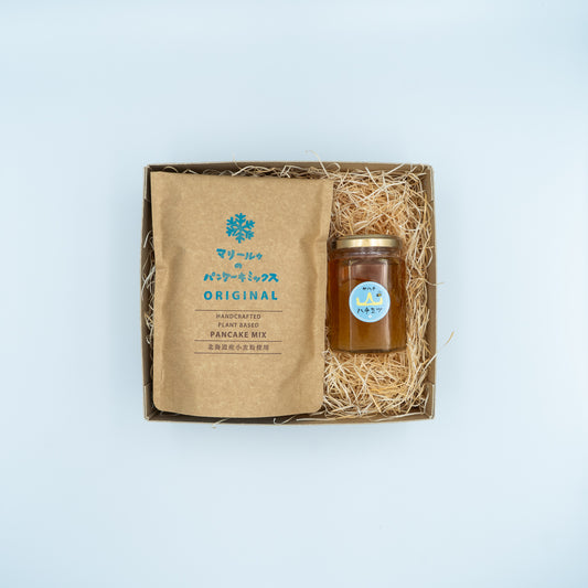 【ギフト】マリールゥのパンケーキミックス1個とヤハチのハチミツ