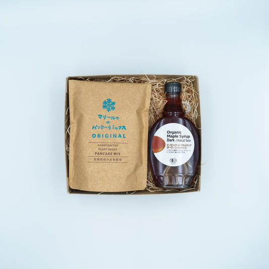 【ギフト】マリールゥのパンケーキミックス1個とオーガニック・メープルシロップ